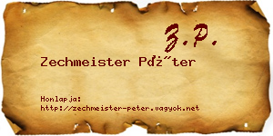 Zechmeister Péter névjegykártya