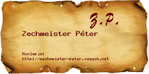 Zechmeister Péter névjegykártya